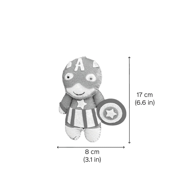 Handmade Captain America Kids Felt Ornament For Christmas Tree Decoration