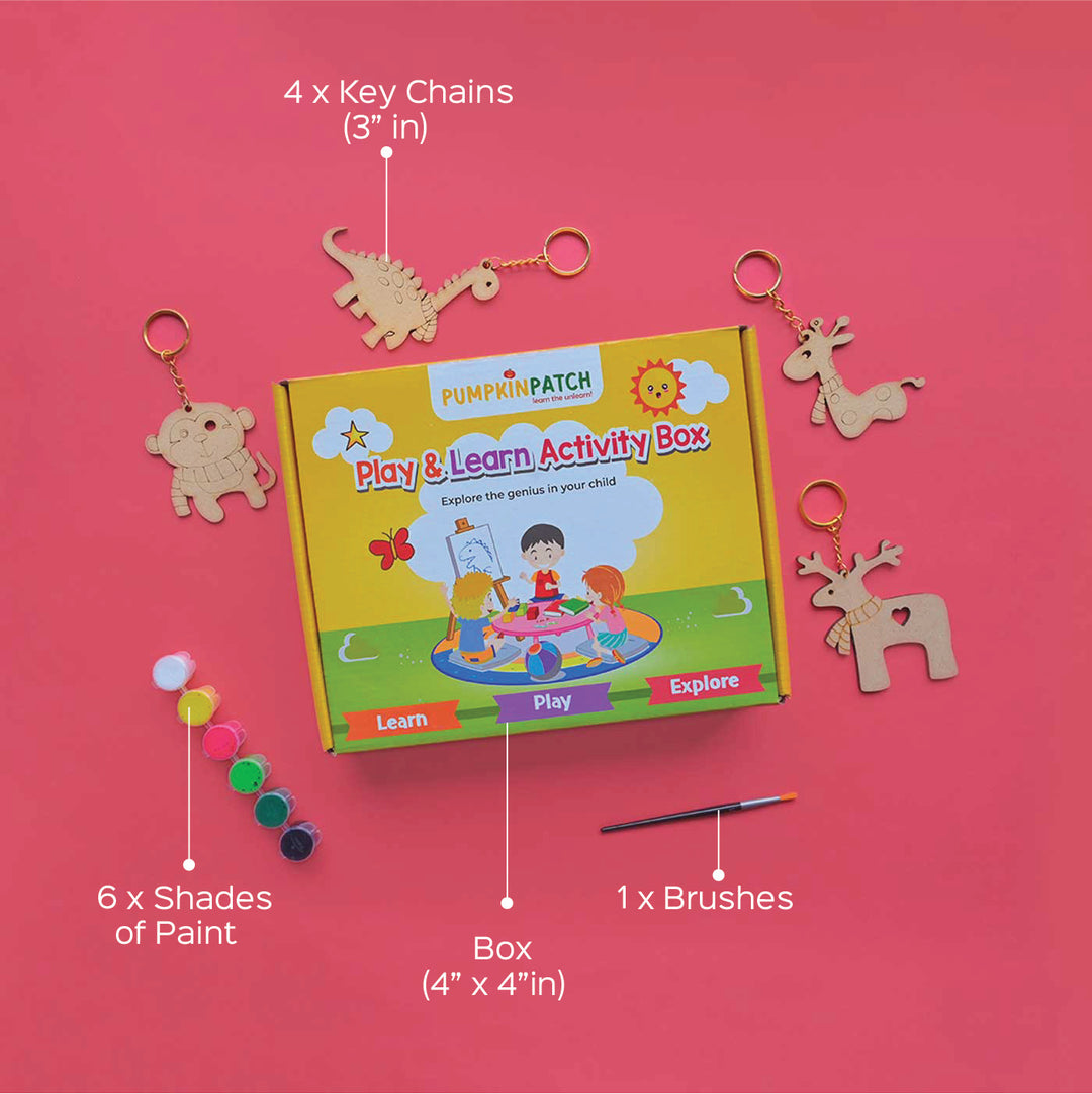 Handmade Creative Animal Key Chain Craft DIY Kit | Set of 6