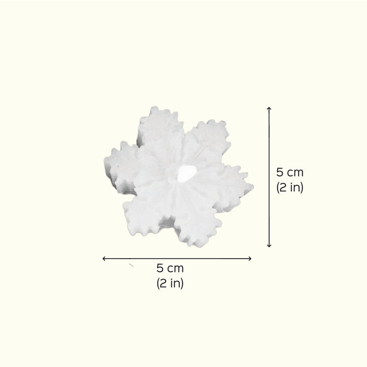 Handmade Snowflake Wax Candles For Christmas Decoration | Set Of 4