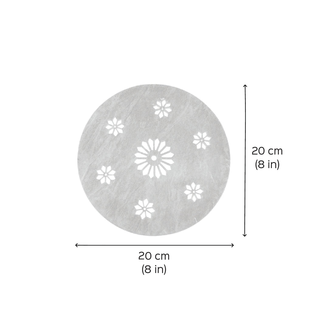 Handmade White Izz Round Shape Candle Holder