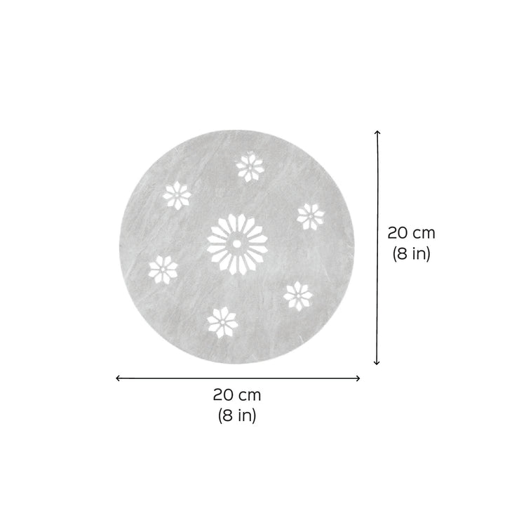 Handmade White Izz Round Shape Candle Holder