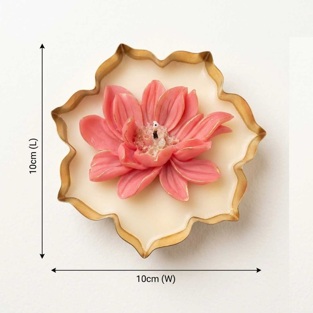 5 Pc | Lotus Iron Urli Soy Wax Candle With Jasmine Fragrance