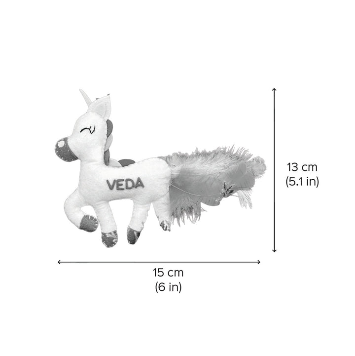 Personalized Unicorn Kids Felt Ornament For Christmas Tree Decoration