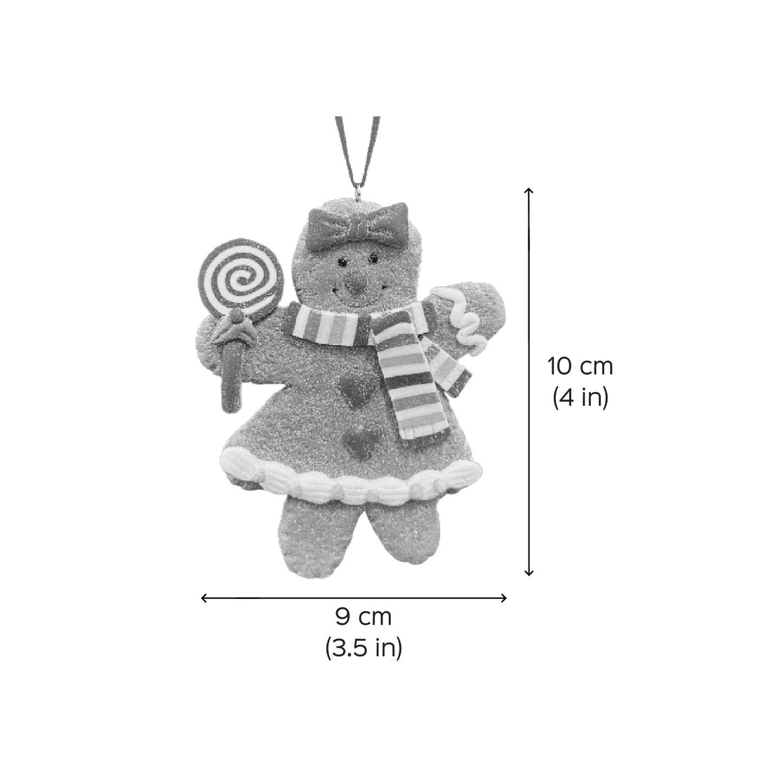 Handmade Gingerbread Cinnamon Sugar Clay Ornaments For Christmas Tree Decoration | Set Of 2