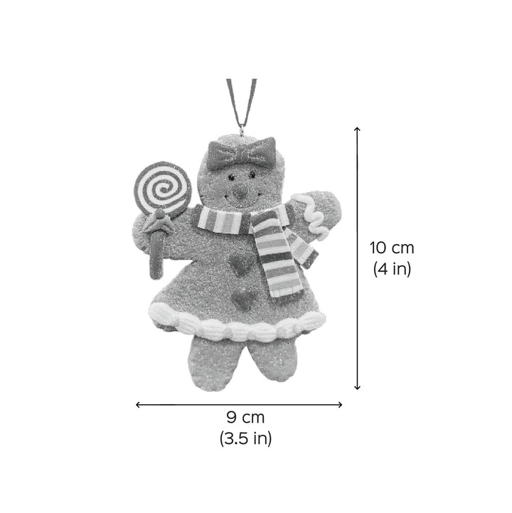 Handmade Gingerbread Cinnamon Sugar Clay Ornaments For Christmas Tree Decoration | Set Of 2