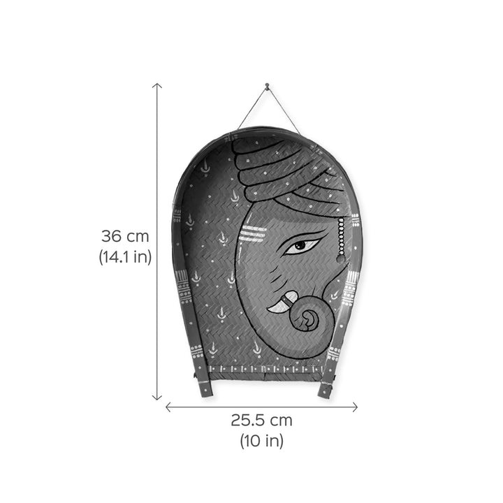 Handpainted Lord Shiva Kulo Auspicious Bamboo Wall Decor