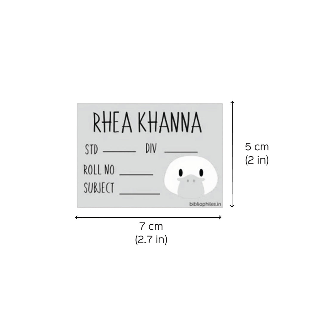 Personalized Vehicles Waterproof Book Labels Stickers | Set of 12