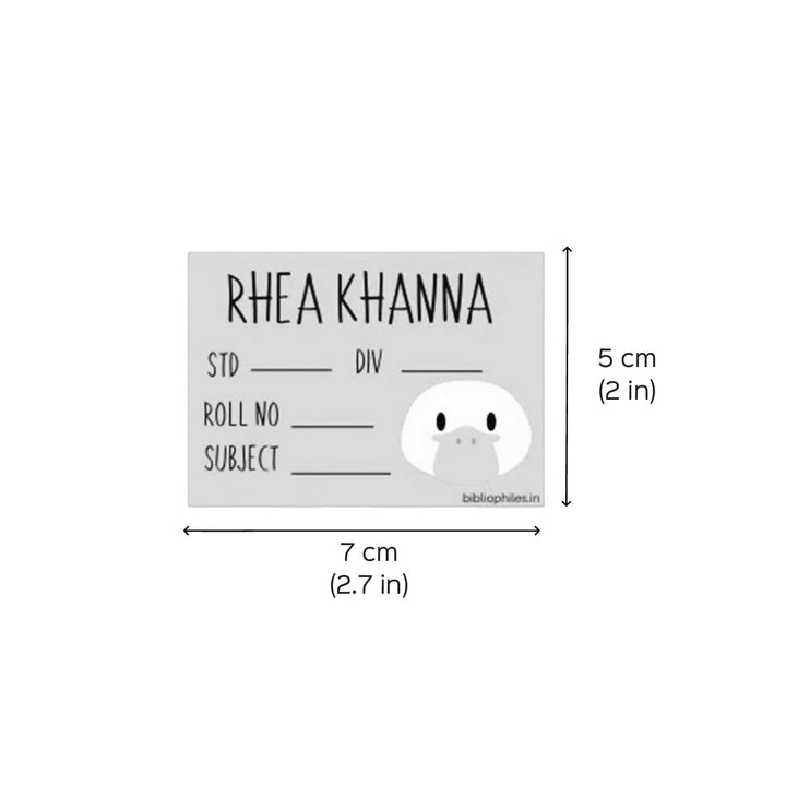 Personalized Vehicles Waterproof Book Labels Stickers | Set of 12