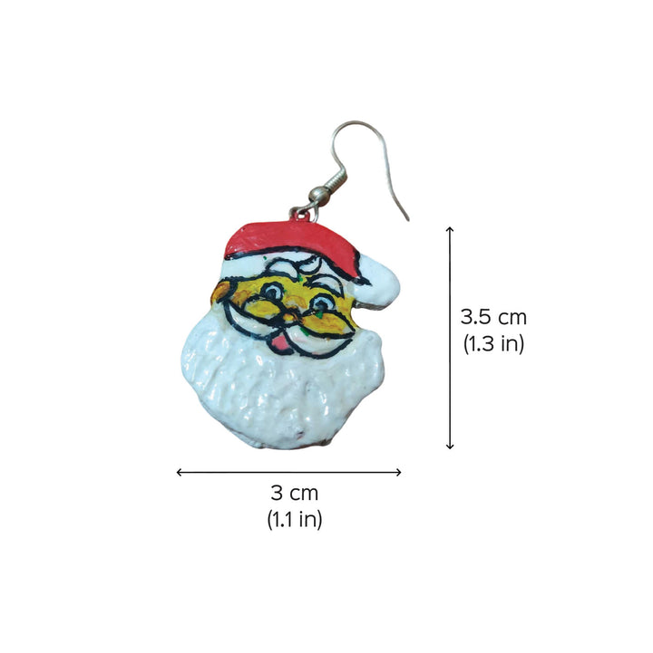 Handmade Santa Claus Clay Earrings | Secret Santa Gift Ideas