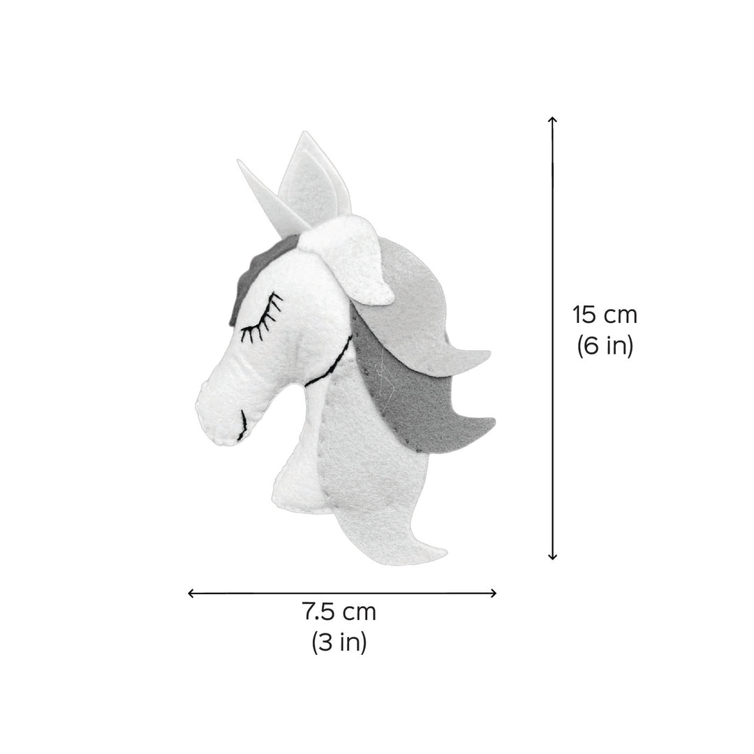Handmade Unicorn Kids Felt Ornament For Christmas Tree Decoration | Set Of 2