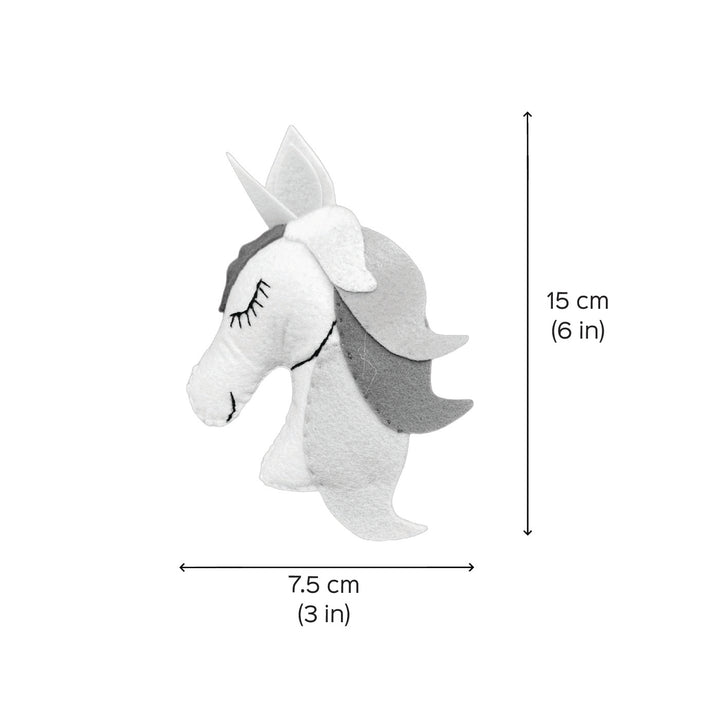 Handmade Unicorn Kids Felt Ornament For Christmas Tree Decoration | Set Of 2