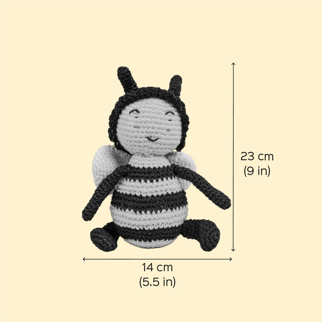Handmade Crochet Kicha - The Bee Boy Theme Toy