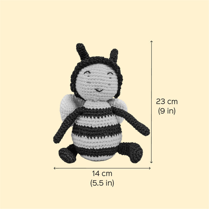 Handmade Crochet Kicha - The Bee Boy Theme Toy