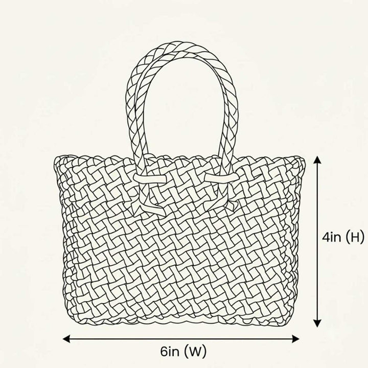 Handwoven Green Small Plastic Wire Koodai Bag For Festive Return Gifts