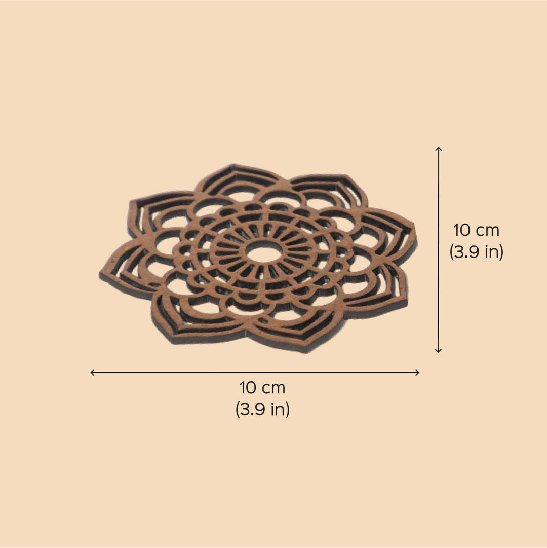 Elegant Mandala MDF Laser Cut Coaster Set | Set Of 6