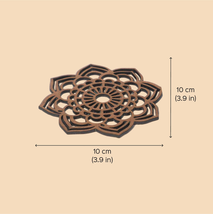 Elegant Mandala MDF Laser Cut Coaster Set | Set Of 6