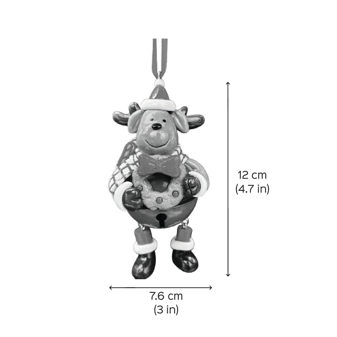 Handmade Snowman Metal Ornaments With Bell For Christmas Tree Decoration
