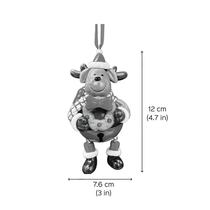Handmade Snowman Metal Ornaments With Bell For Christmas Tree Decoration