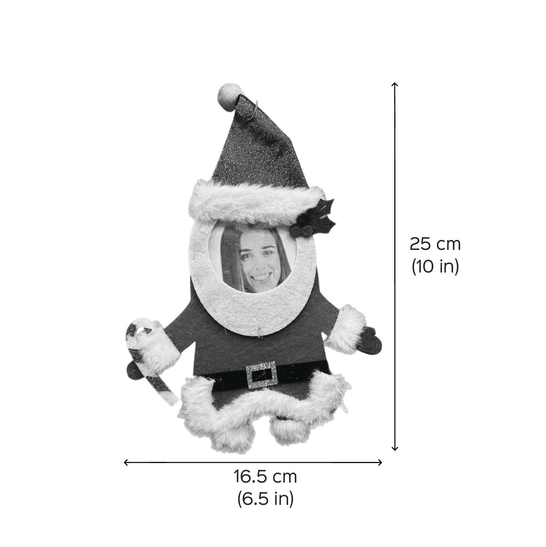 Handmade Santa Felt Photo Frame Ornament For Christmas Tree Decoration