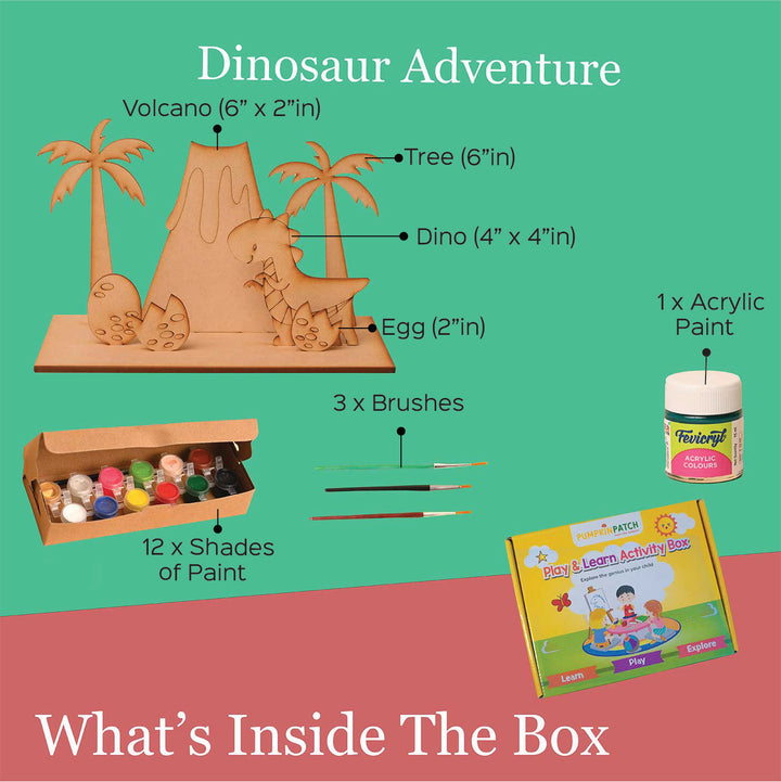 Handmade Dinosaur Adventure Craft DIY Kit | Set of 14