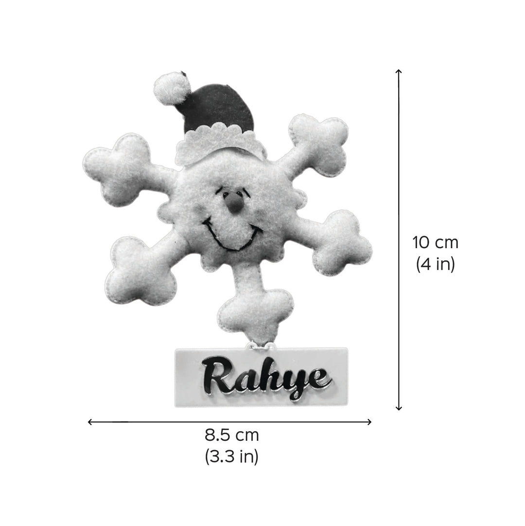 Personalized Snowflake Felt Ornaments For Christmas Tree Decoration