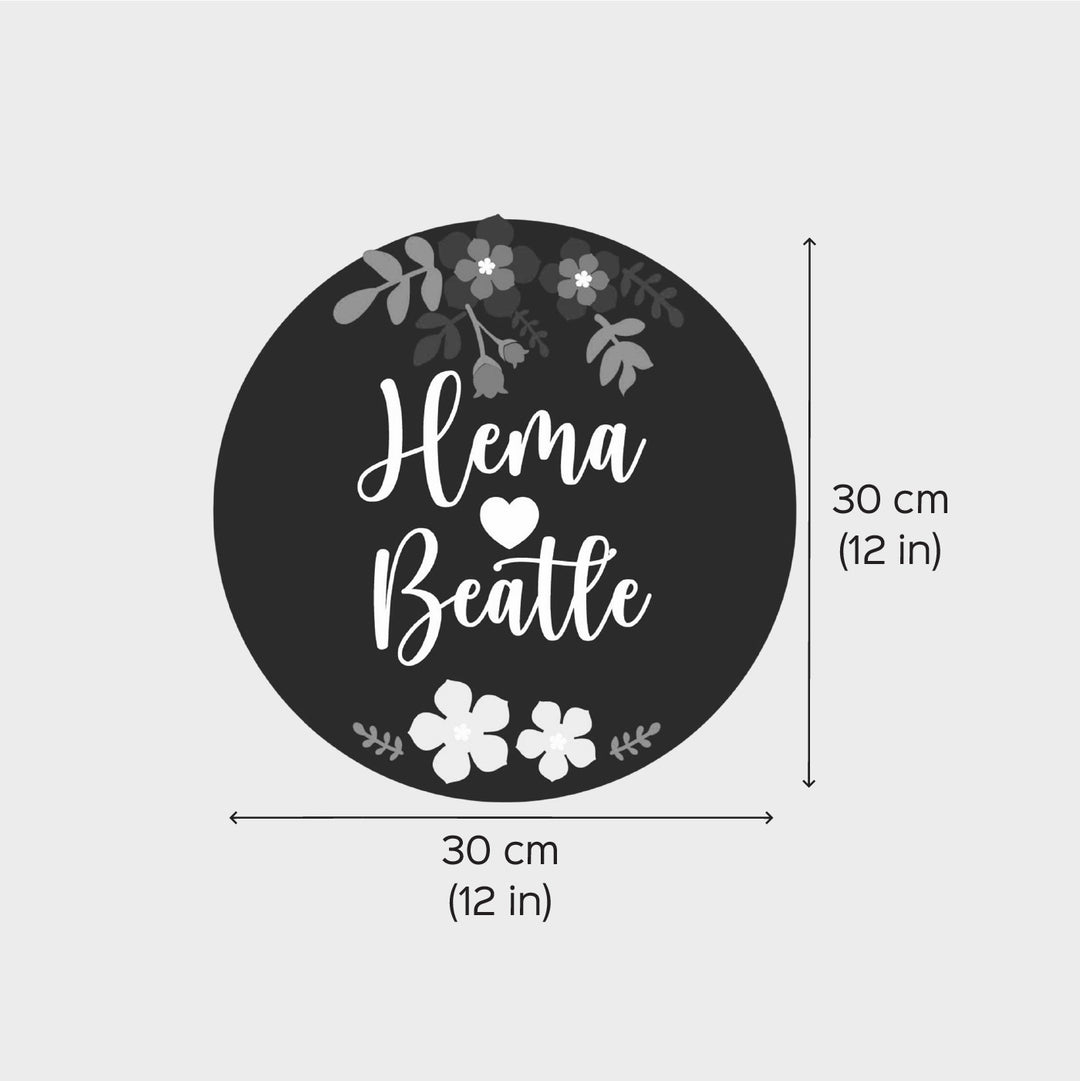 Personalized Round Minimalist Acrylic Name Plate