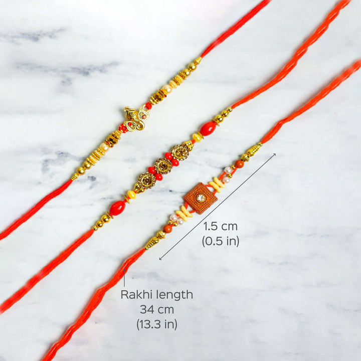 Embroidered Personalized Towel Rakhi Hamper