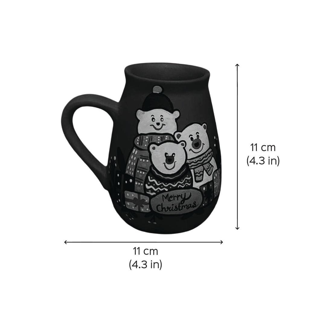 Hand-Painted Santa Surprise Terracotta Mugs | Secret Santa Gift Ideas