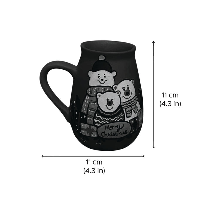 Hand-Painted Santa Surprise Terracotta Mugs | Secret Santa Gift Ideas