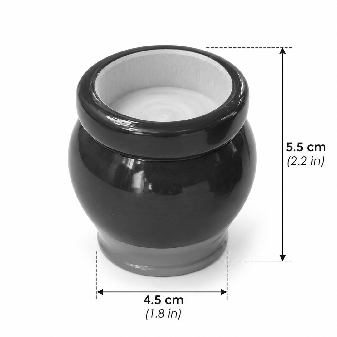 Etikoppaka Pot-Shaped Wooden Tealight Holder With Tealight For Festive Decor
