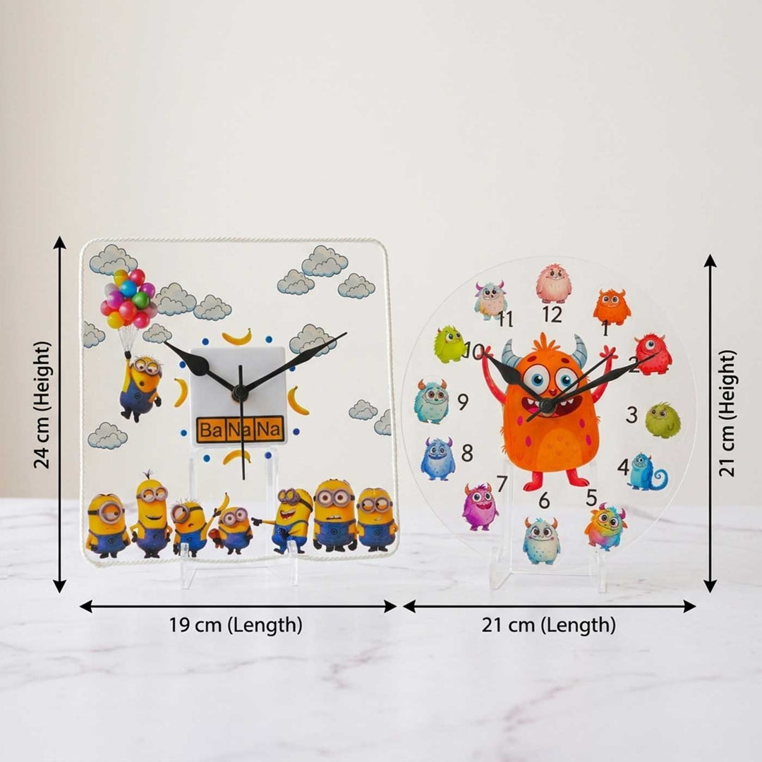 Adorable Acrylic Theme Wall Clock For Kids Room Decor