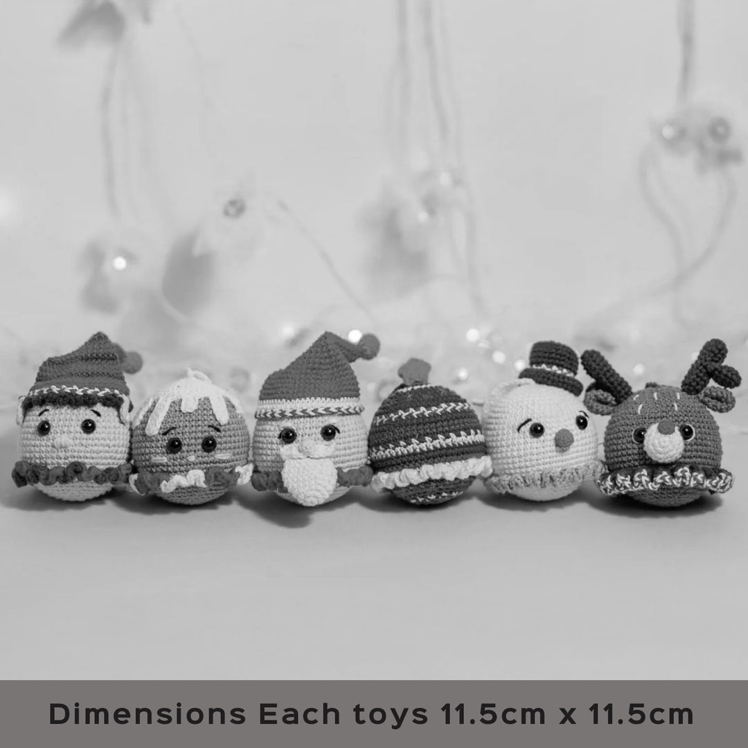 6 Pc | Handmade Christmas Cuties Toys For Christmas Decoration