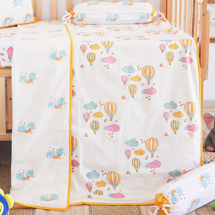 Hot Air Balloon Hand Block Printed Baby Dohar