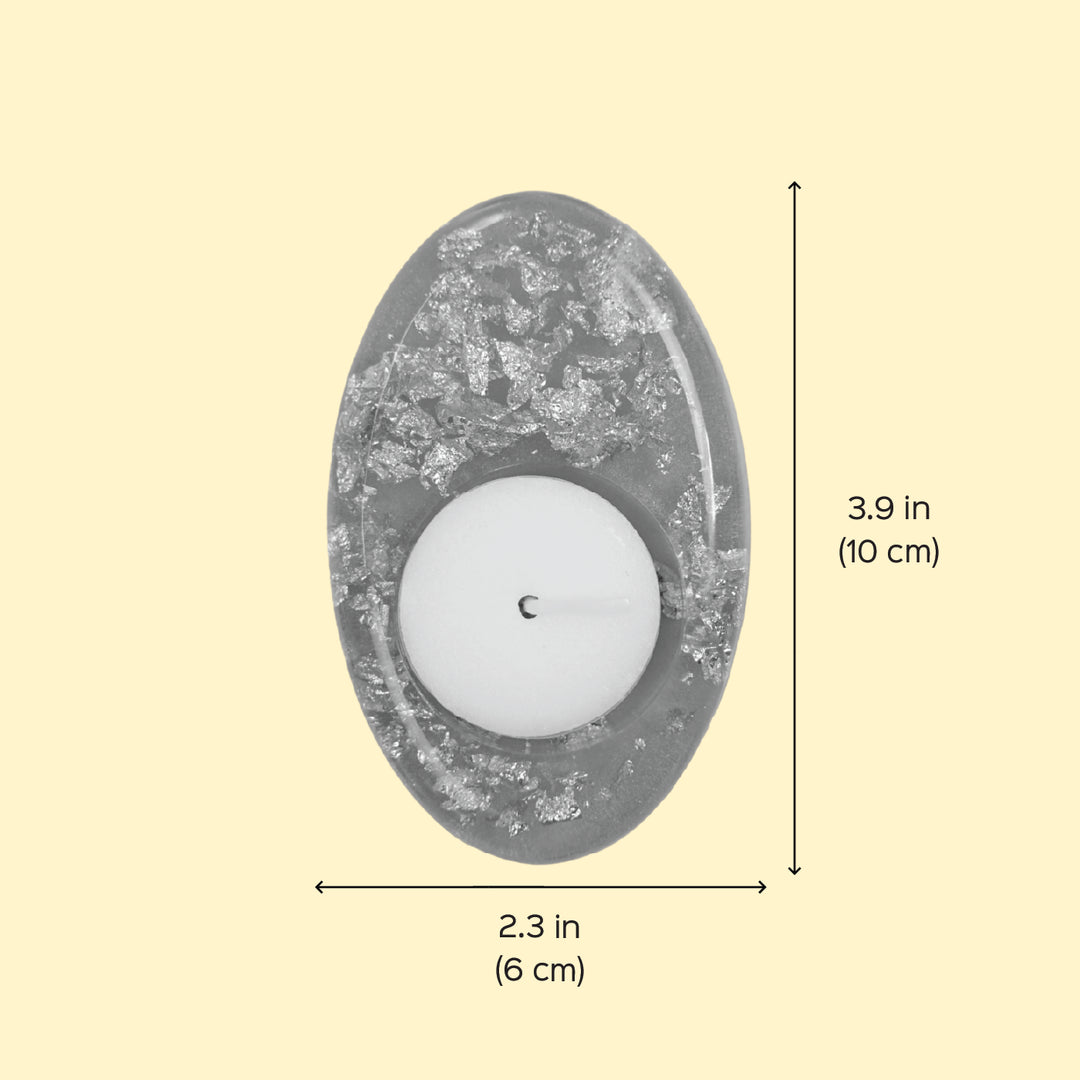 Handmade Decorative Oval Resin Tealight Holder