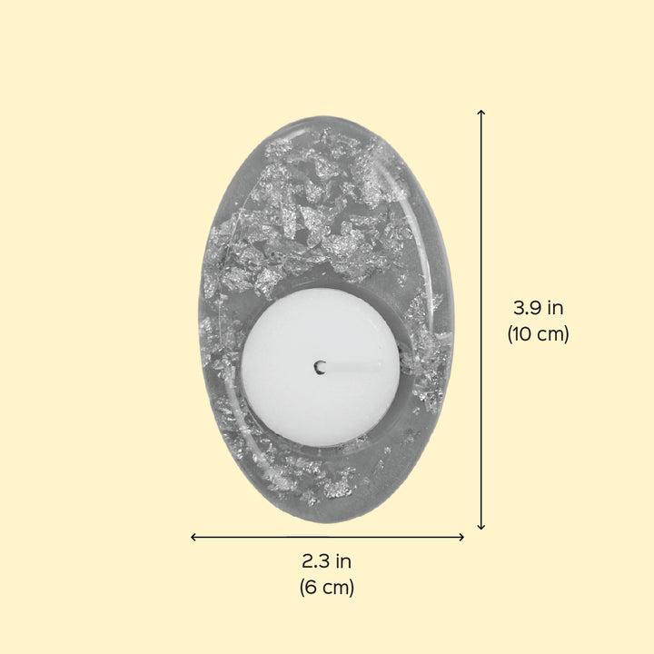 Handmade Decorative Oval Resin Tealight Holder