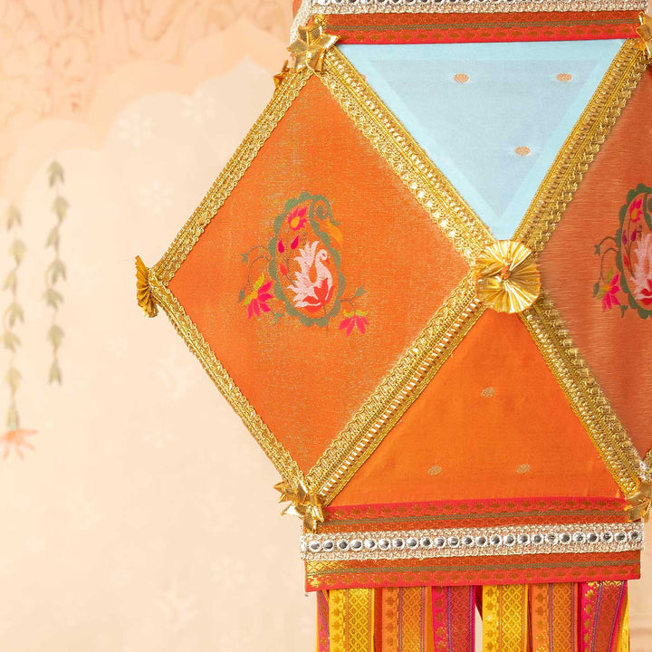 Paithani Handmade Decorative Asavalli Paisley Akash Kandil/Lantern