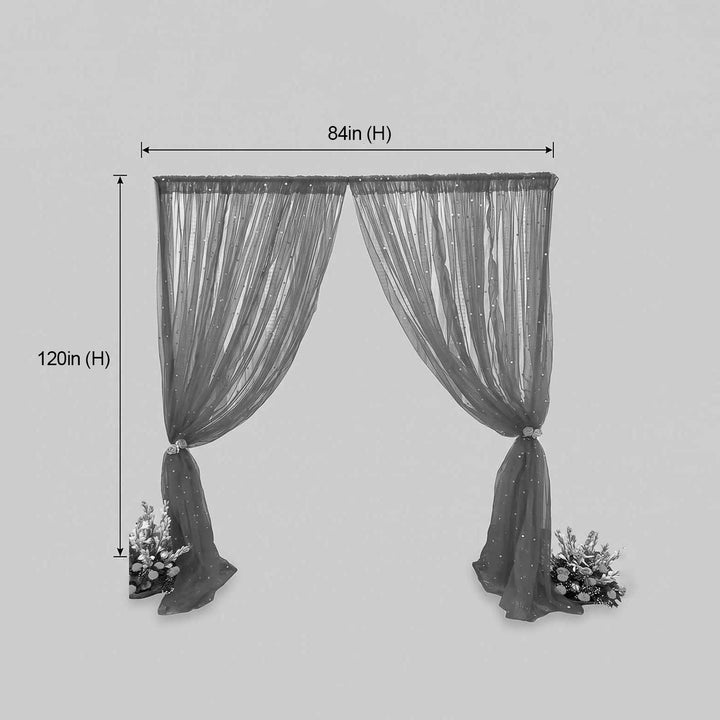 Reusable Yellow Butter Crepe Backdrop Drape, Ready-to-Hang For Haldi & Pooja Decor