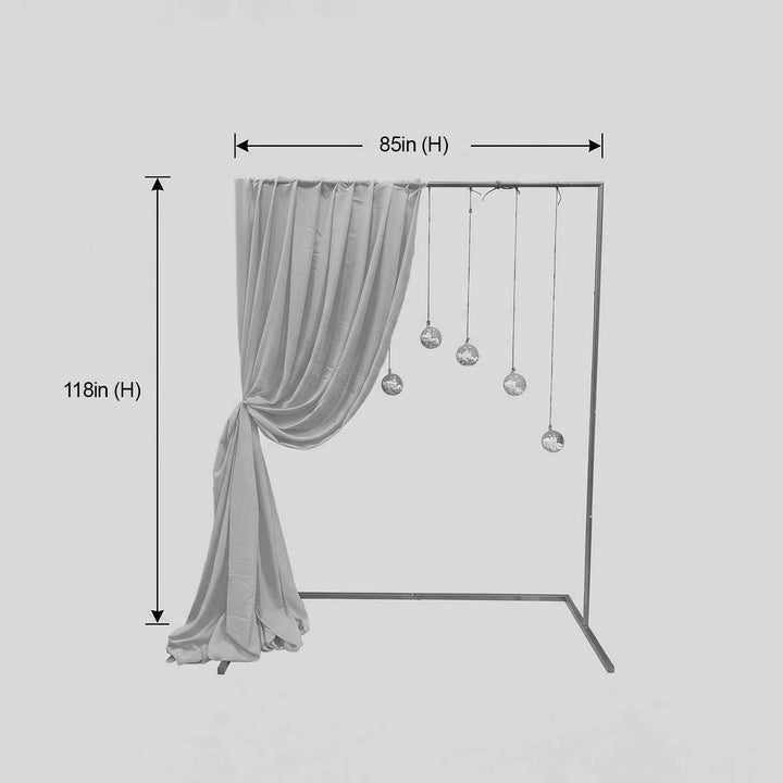Reusable Red Georgette Backdrop Drape, Ready-to-Hang For Mehndi, Haldi & Pooja Decor