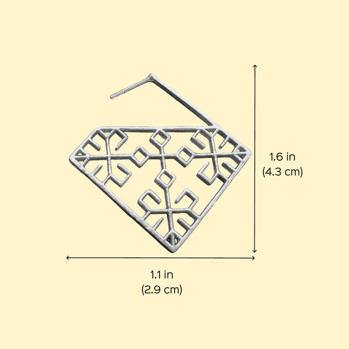 Statement Swara 22k Gold Plated Silver Earrings