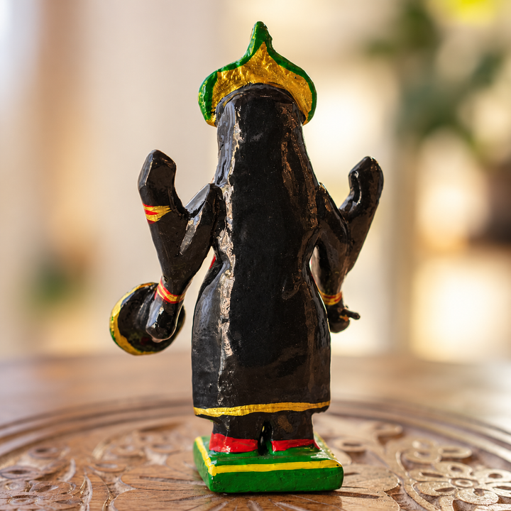 Handmade Standing Kali Wooden Golu Doll Toy For Festive Decor