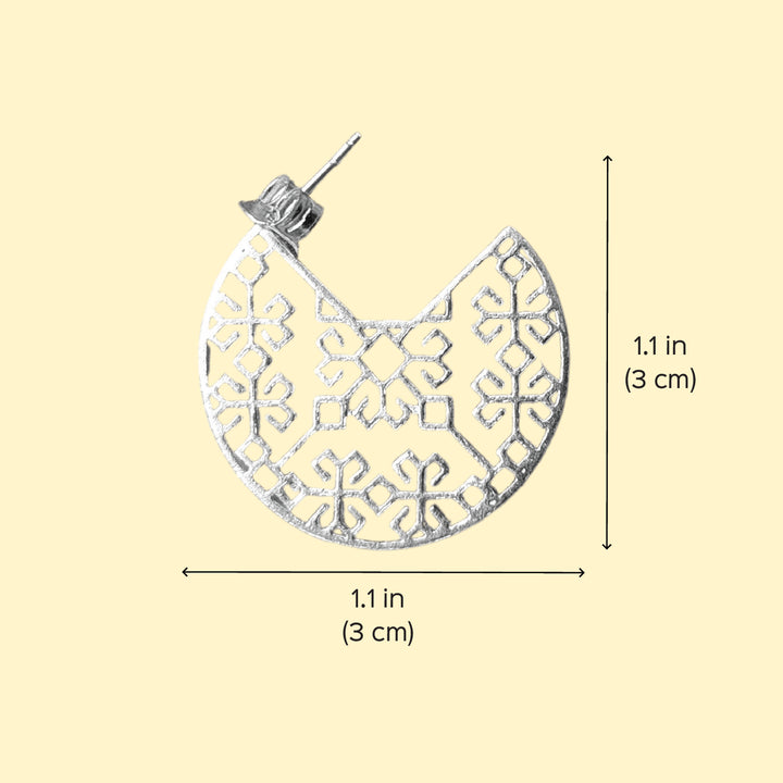 Handmade Contemporary Soma Silver Earrings