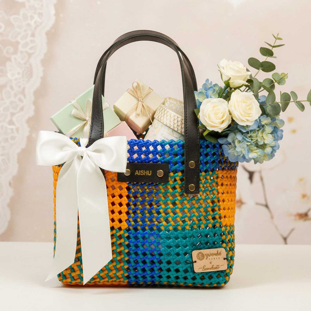 Multicolor Mukhya Knot Handmade Small Koodai Bag