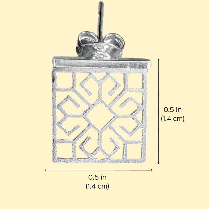 Handmade Contemporary Kshiti Silver Earrings