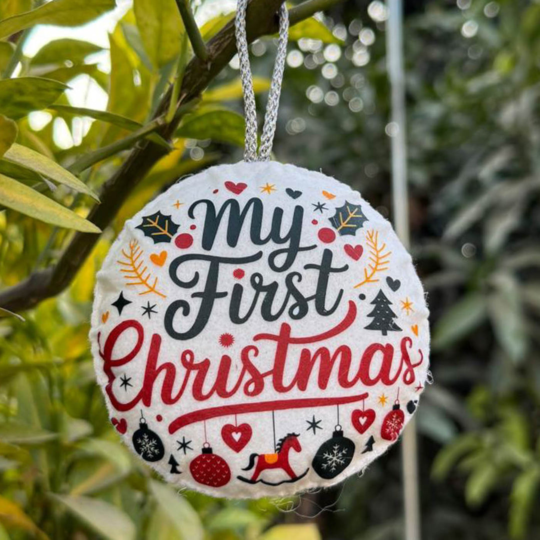 5 Pc | Wholesome Felt Christmas Ornaments And Stockings