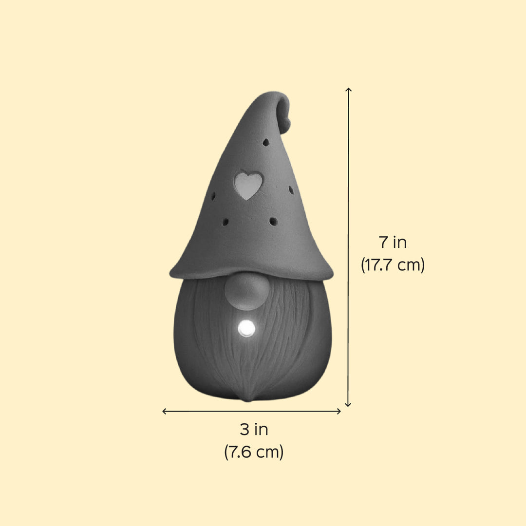 Handmade Gonk Theme Terracotta Tealight Holders For Christmas Decoration | Set Of 2