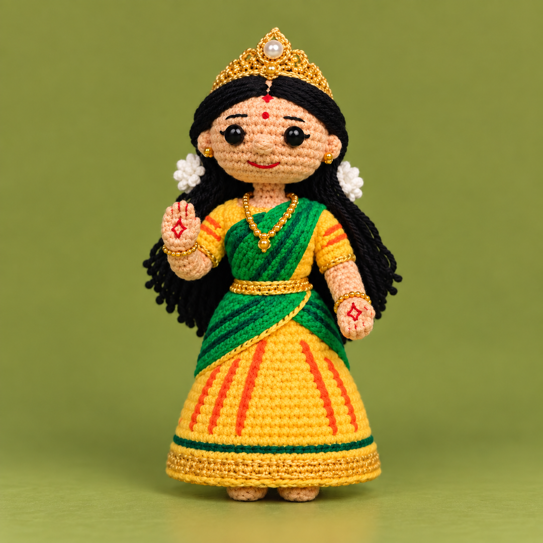 "Traditional Golu" Themed Crochet Doll For Golu/Festive Decor
