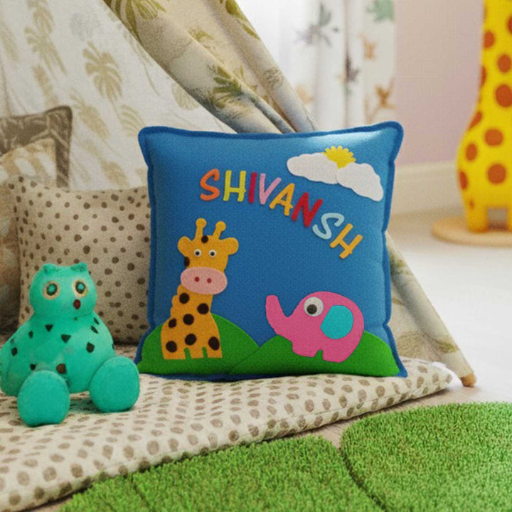 Personalized Handmade Jungle Theme Felt Kids Pillow