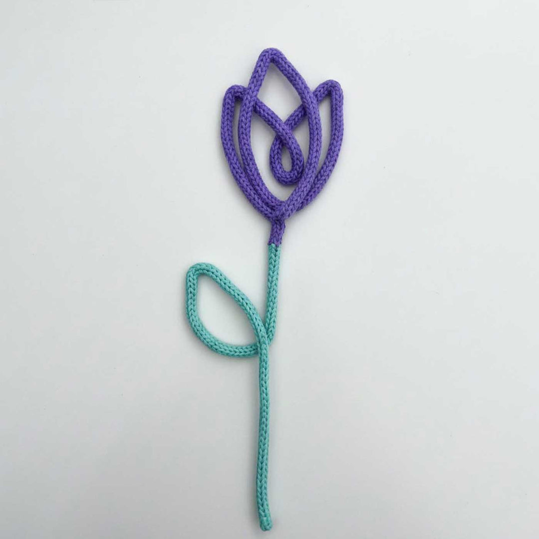 Handmade Knitted Wire Gulzar Purple Tulip