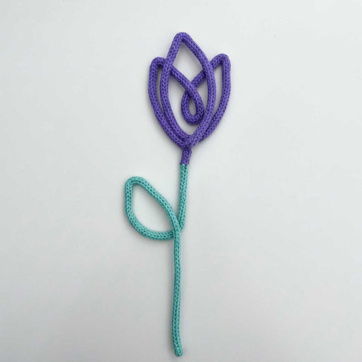 Handmade Knitted Wire Gulzar Purple Tulip