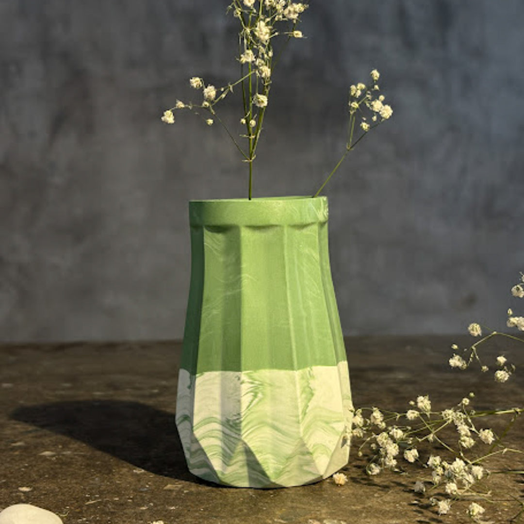 Handmade Concrete Ardore Hamper | Includes 1 Window Centerpiece, 1 Candle Holder And 1 Vase